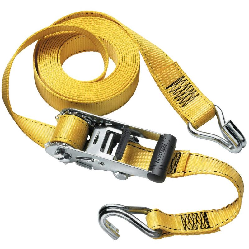immagine 0 del prodotto 3058eurdat cinghie di fissaggio con ganci a j, giallo, 4.5 m x 35 mm master lock