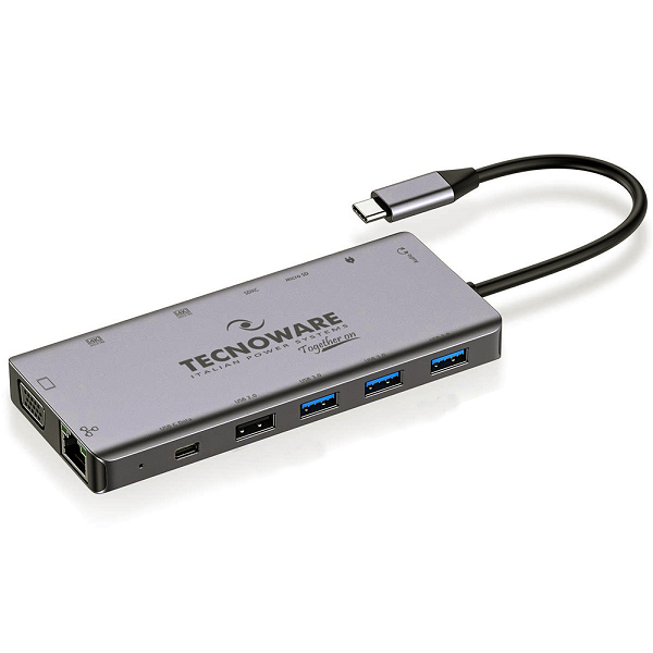 immagine 0 del prodotto tecnoware hub usb type c hub 13 in 1 adapter