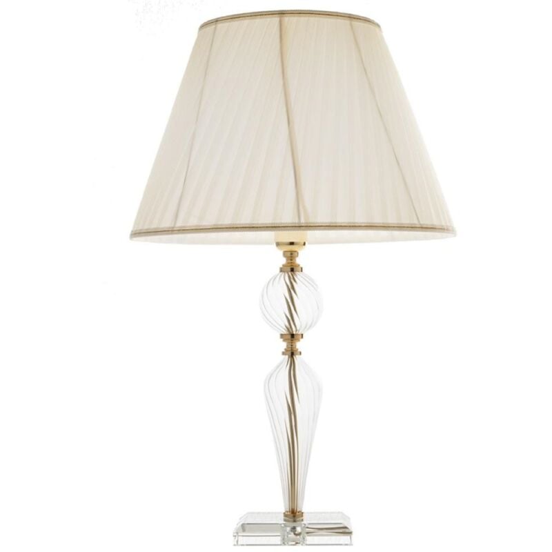 foto del prodotto ondaluce lampada da tavolo villa in vetro lavorato a mano oro 40x66 cm