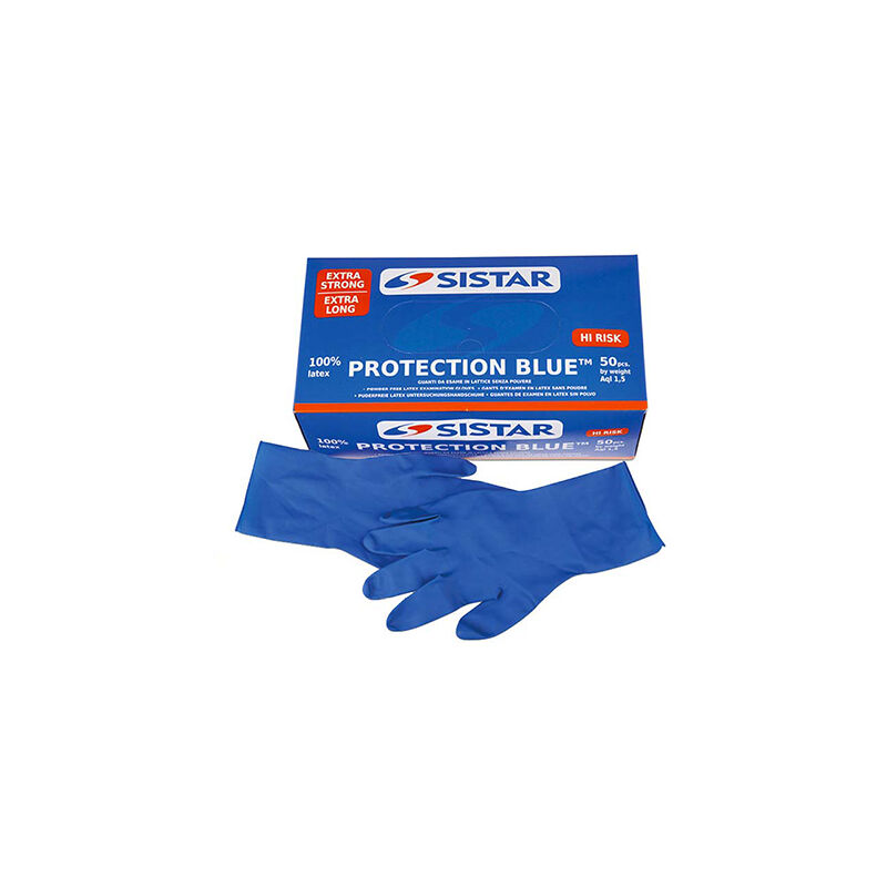 foto del prodotto sistar 551.2970.8 guanti protection blu misura 8 pezzi 50