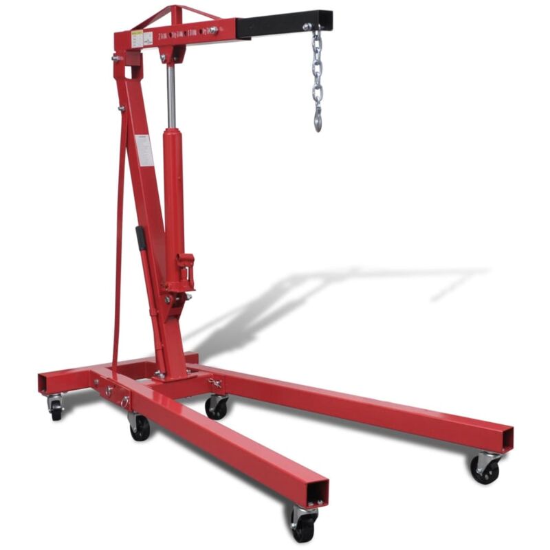 foto del prodotto vidaxl gru idraulica pieghevole per officina 2 ton 88,2 kg
