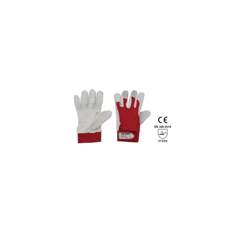 foto del prodotto guanti lavoro pelle golf tg.10 maurer dorso tessuto