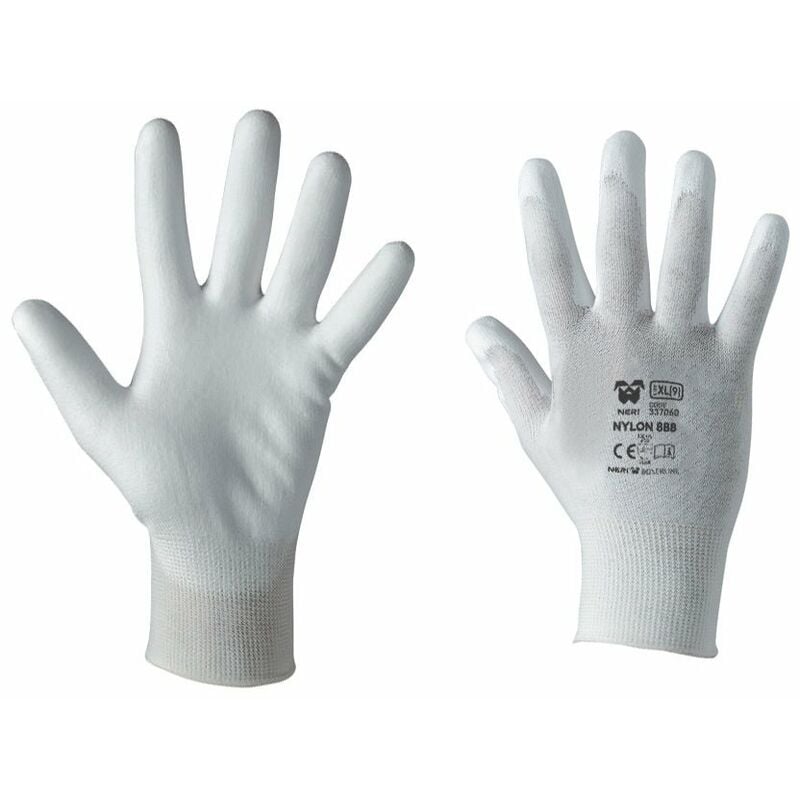 foto del prodotto neri 337060 guanti nylon 888 bianchi guanto da lavoro in nylon poliuretano