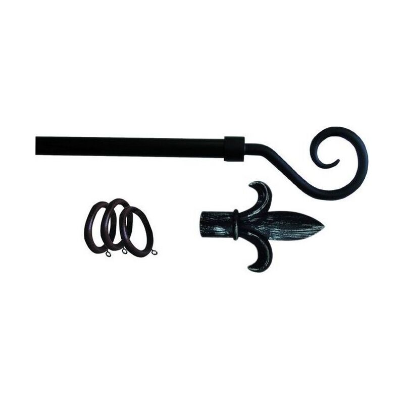 foto del prodotto vigor bastoni per tende ferro kit antracite p.lancia 120 210 cm