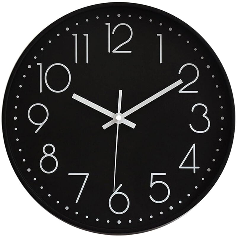 foto del prodotto 30cm orologio da parete silenzioso, movimento al quarzo, orologio da parete circolare facile lettura, per soggiorno, camera da letto, cucina,