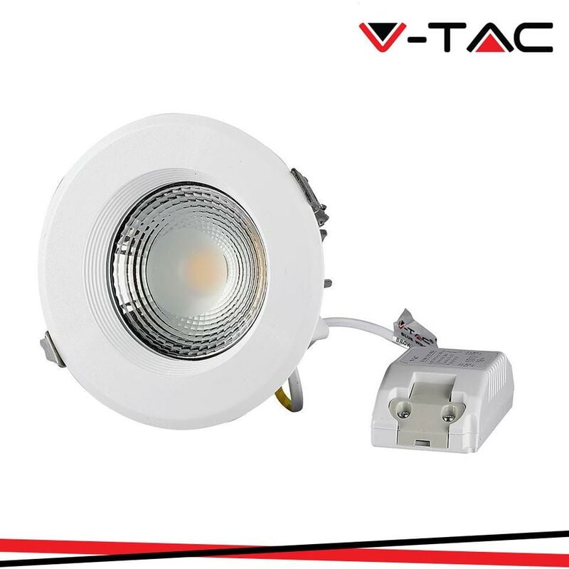 foto del prodotto 30w led cob faretto led da inacasso cob rotondo 4500k luce naturale