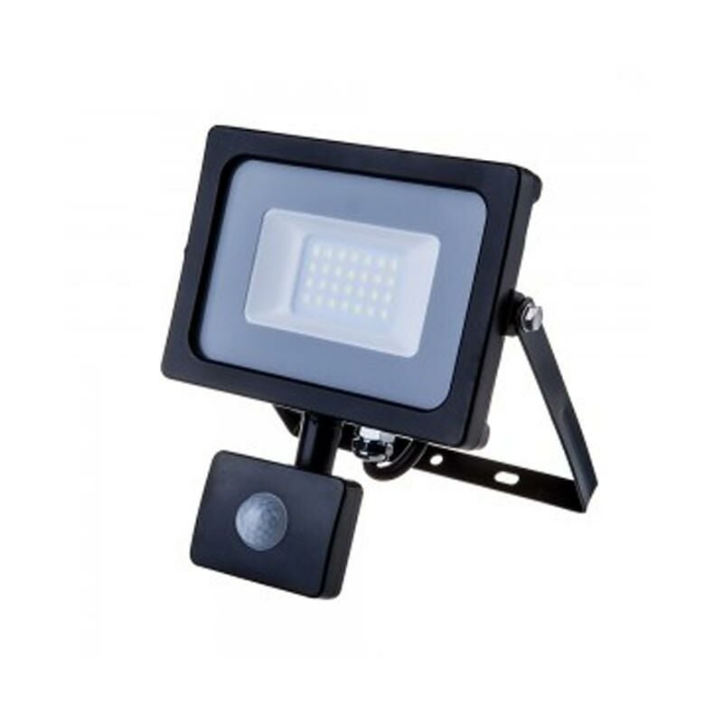 foto del prodotto 30w led proiettore con sensore samsung chip funzione cut off corpo nero 6400k luce fredda