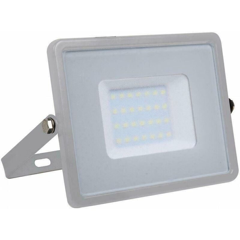 foto del prodotto 30w led proiettore smd samsung chip corpo griggio 4000k luce naturale