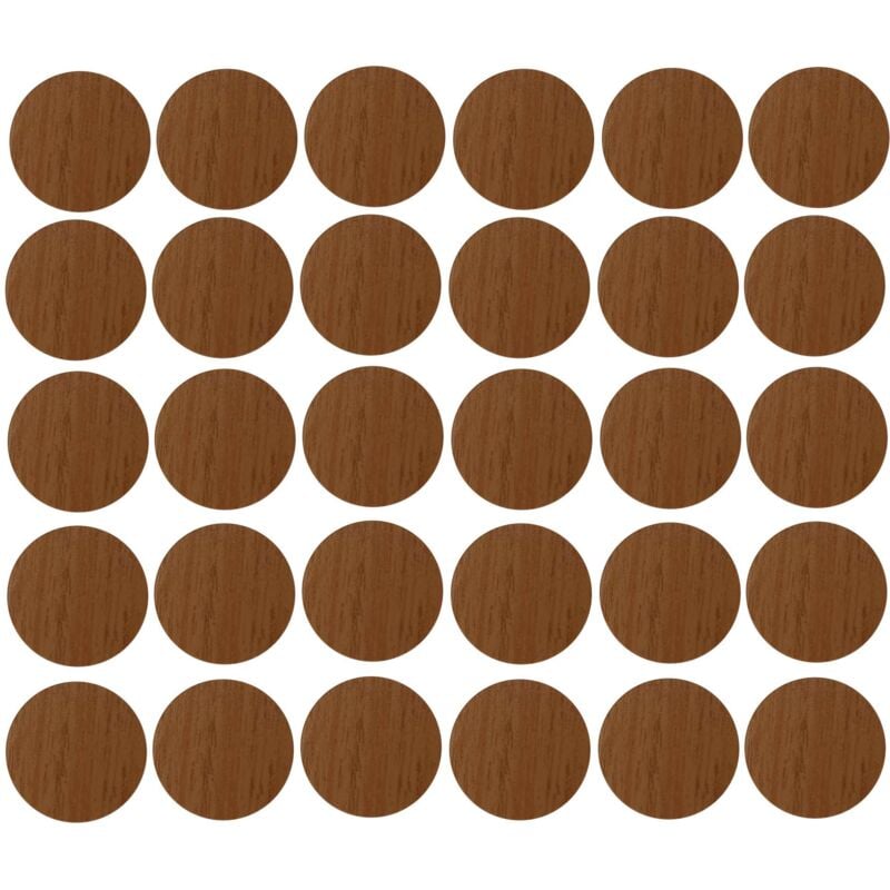 foto del prodotto 30x copriviti adesivi 20 mm plastica viti copertura coperchi tappi riparazione mobili, marrone noce