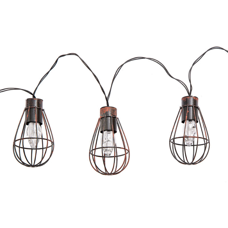 foto del prodotto 30x lucine solari a led lampada solare da esterno decorazione da giardino stile retr , metallo ruggine, led bianco caldo, l 200 cm