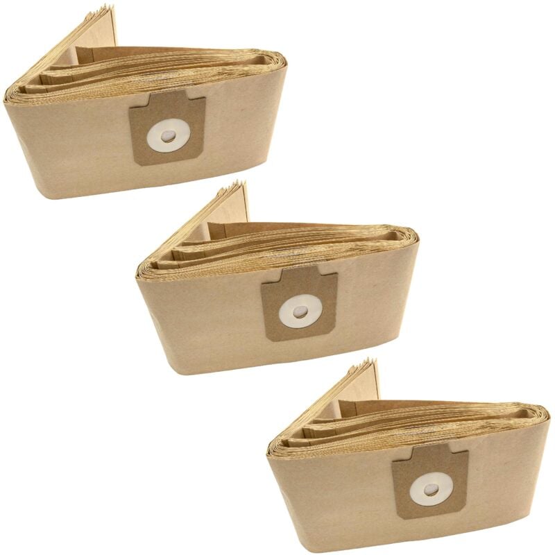 foto del prodotto 30x sacchetto compatibile con nilfisk-alto uz 964 / uz964, uz 934 terrier / cubic aspirapolvere - carta, 95,5cm x 17cm color sabbia - vhbw