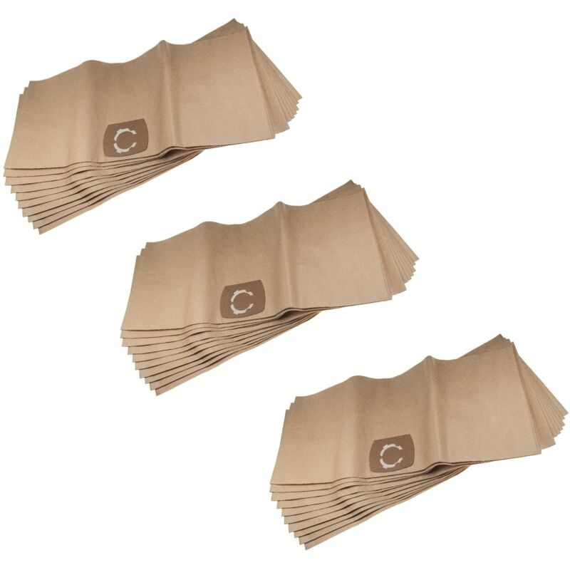 foto del prodotto 30x sacchetto compatibile con saphir ivc 1425 wd a aspirapolvere 33,1cm x 77,7cm beige vhbw