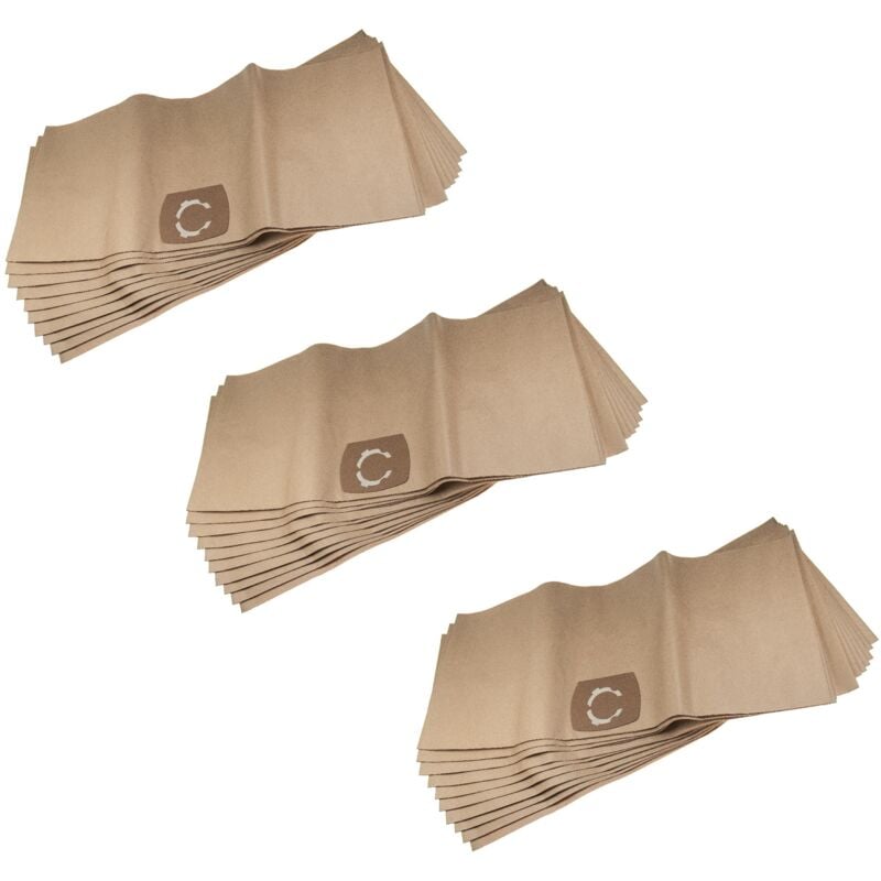 foto del prodotto 30x sacchetto compatibile con thomas silverstar 926, silverstar 826, studio 1030, studio 1031 aspirapolvere 33,1cm x 77,7cm beige vhbw