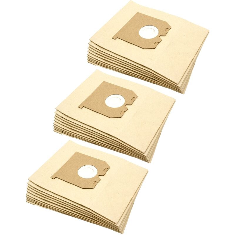 foto del prodotto 30x sacchetto compatibile con tornado 1864, ciao to1615, ciao to1625, ciao to1635 aspirapolvere - in carta, 24cm x 18cm, color sabbia - vhbw