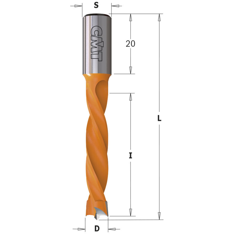 foto del prodotto 310.013.20 punta foratrice f cieco hwm s 10x30 d 1.3x5x57.5 dx sx