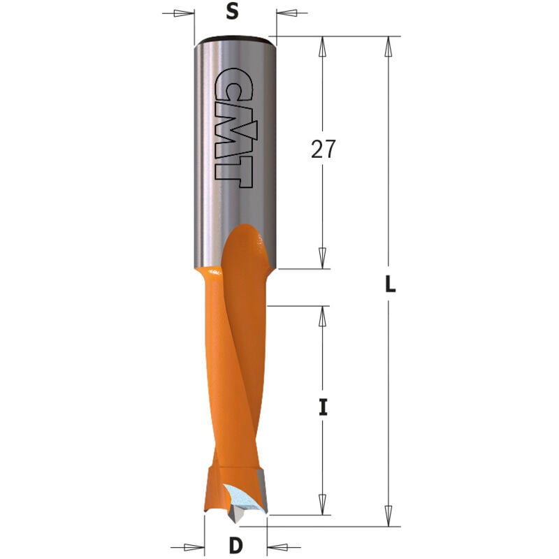 foto del prodotto 310.080.12 punta foratrice f cieco hw s 10x27 d 8x27x57.5 sx