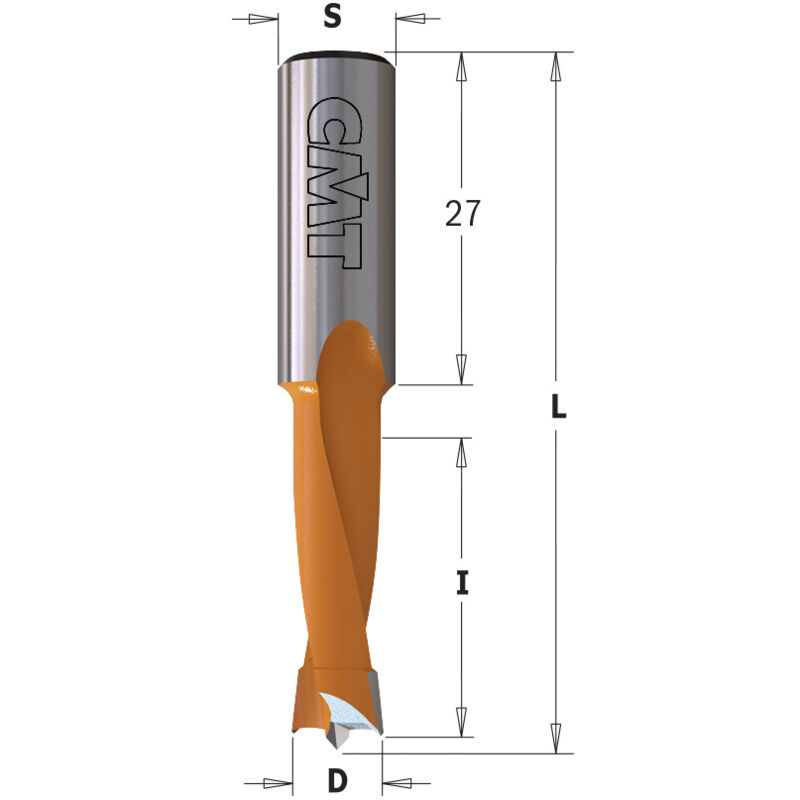 foto del prodotto 310.082.11 punta foratrice f cieco hw s 10x27 d 8.2x27x57.5 dx