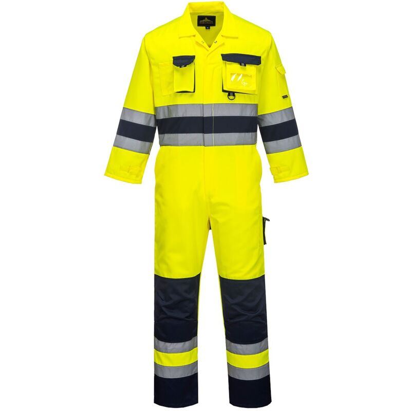 foto del prodotto portwest tuta intera nantes alta visibilita gialla giallo navy 2xl