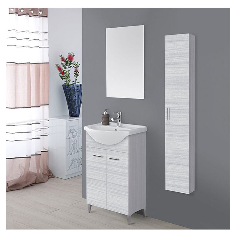 foto del prodotto mobile da bagno 55 cm 2 ante grigio stella feridras