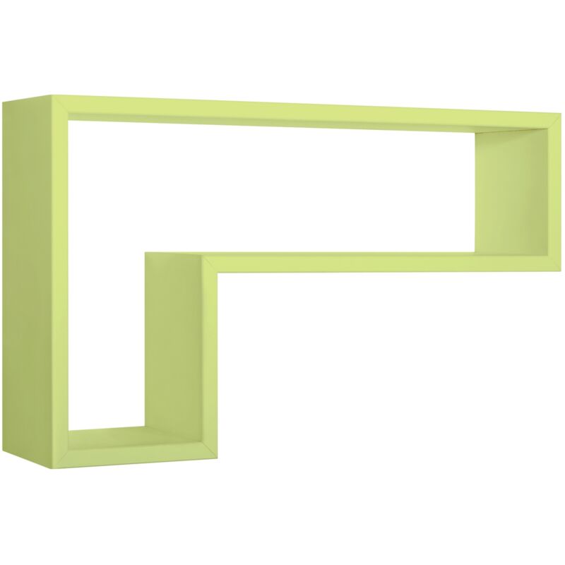 foto del prodotto mensola parete rettangolare verde scaffale salotto soggiorno camera lettera
