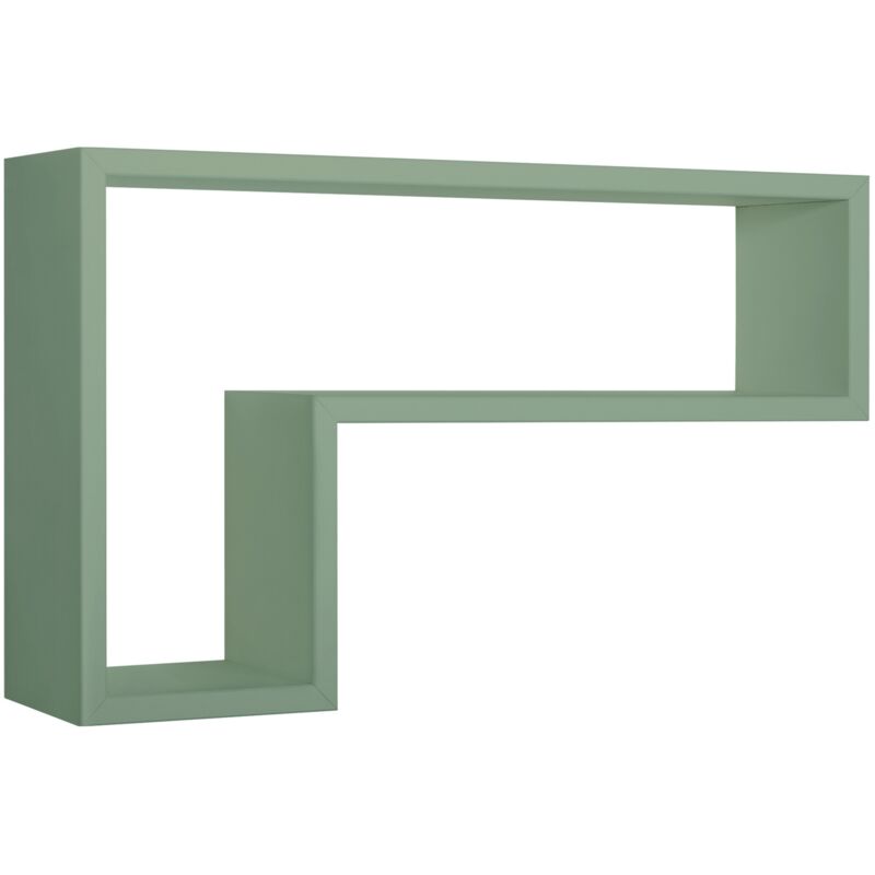foto del prodotto mensola parete rettangolare verde acqua scaffale salotto soggiorno camera lettera