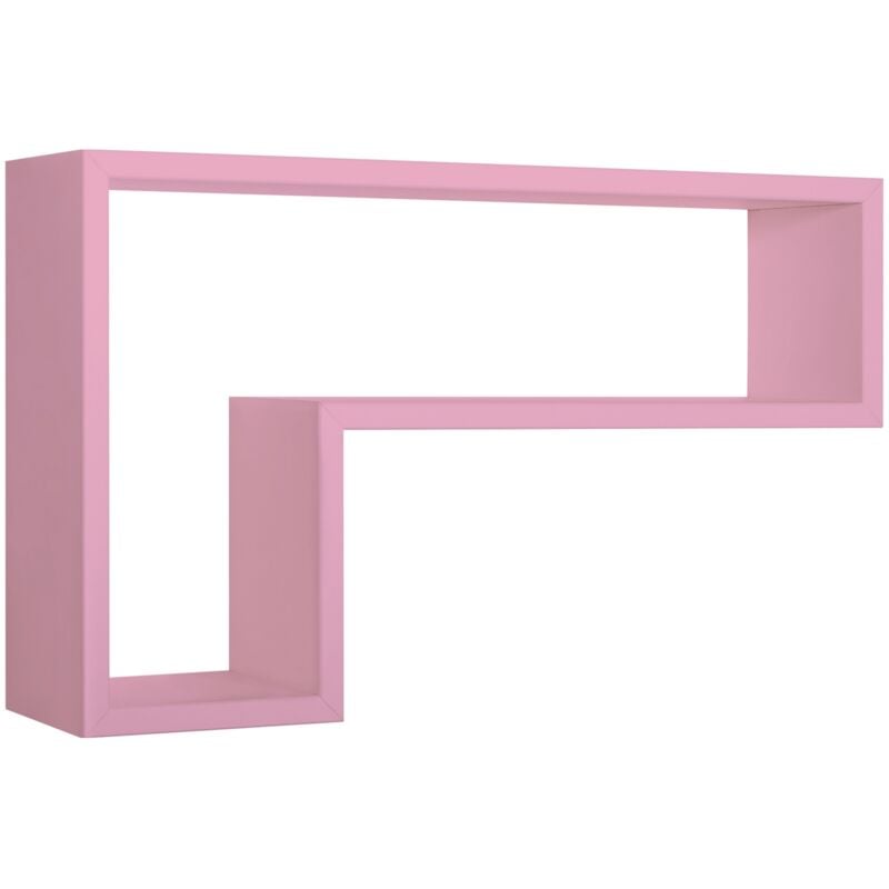 foto del prodotto mensola parete rettangolare rosa scaffale salotto soggiorno camera lettera
