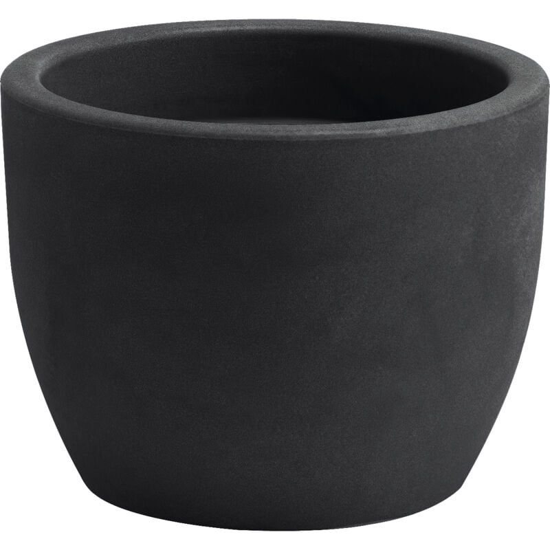 foto del prodotto vaso tondo resina hera cm. 30 antracite