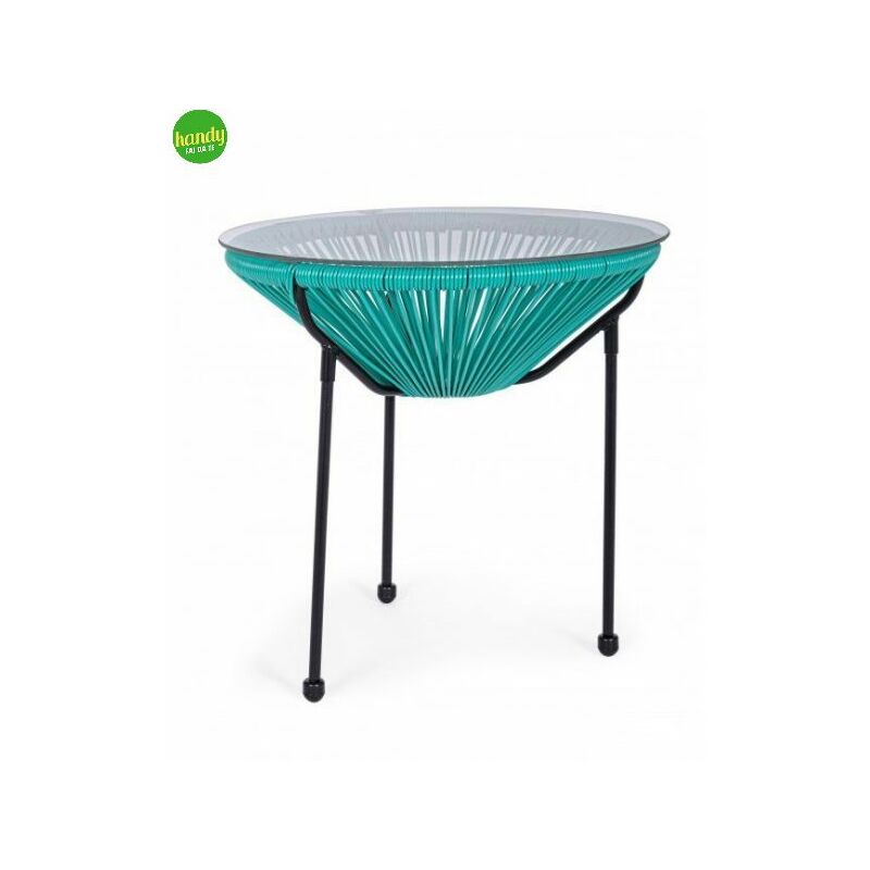 foto del prodotto tavolino bizzotto parker con vetro atol 50 cm