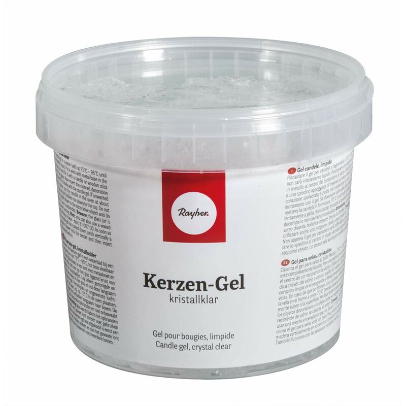 foto del prodotto 3130200, gel per candele, trasparente, secchiello di 750g 850 ml rayher hobby