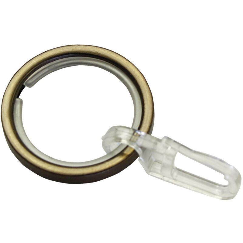 foto del prodotto 31375 anello per asta con inserti scorrevoli, metallo, bronzo, 3.4x3.4x0.1 cm, 10 unit gardinia