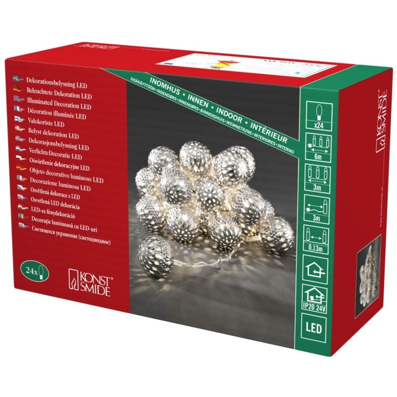 foto del prodotto 3156 303 led luci, plastica, argento konstsmide