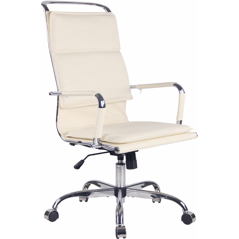 foto del prodotto clp sedia ufficio bedford crema finta pelle