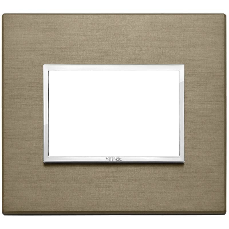 immagine 0 del prodotto vimar placca eikon evo alluminio bronzo scuro 3 moduli codice 21653.05
