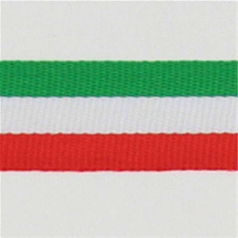 foto del prodotto fascia da 10mm bandiera italiana in grosgrain tessuto da cucire per abbigliamento packaging italy 10mm 1cm x 9mt