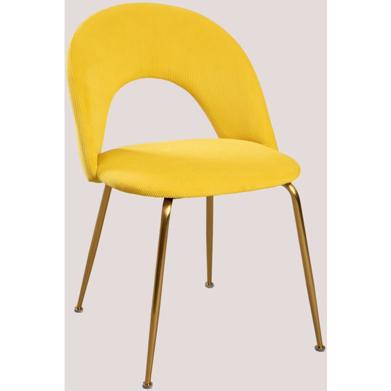 immagine 0 del prodotto sedia da pranzo in velluto glorys style sklum mostarda