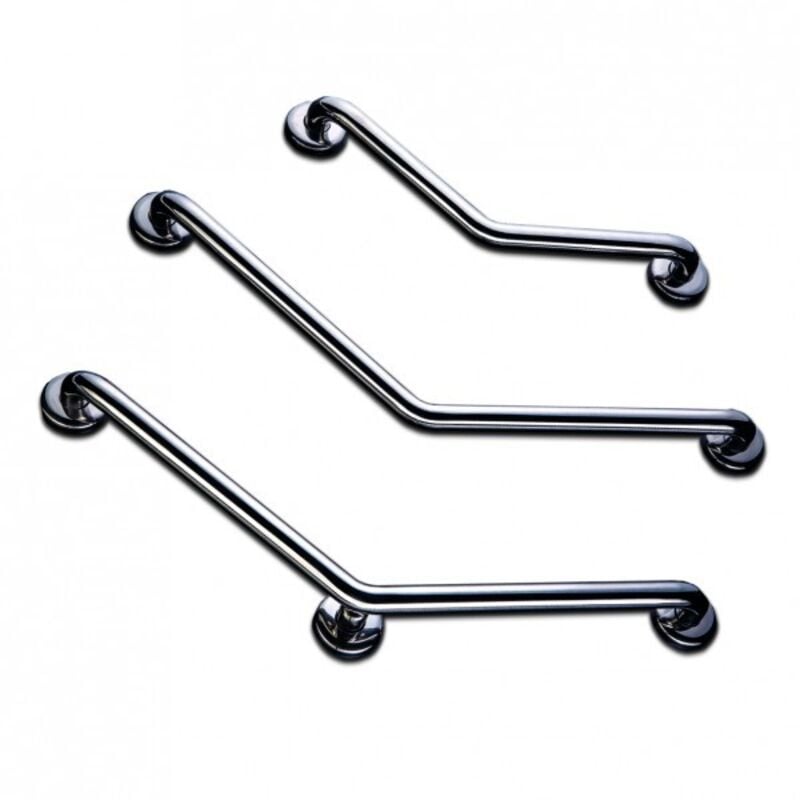 foto del prodotto 32 maniglione angolare acciaio inox 2 punti di fissaggio 400x400mm lunghezza 400x400mm