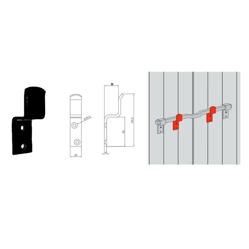 foto del prodotto 32 torbel arresto antivento offset, zincato nero 538116