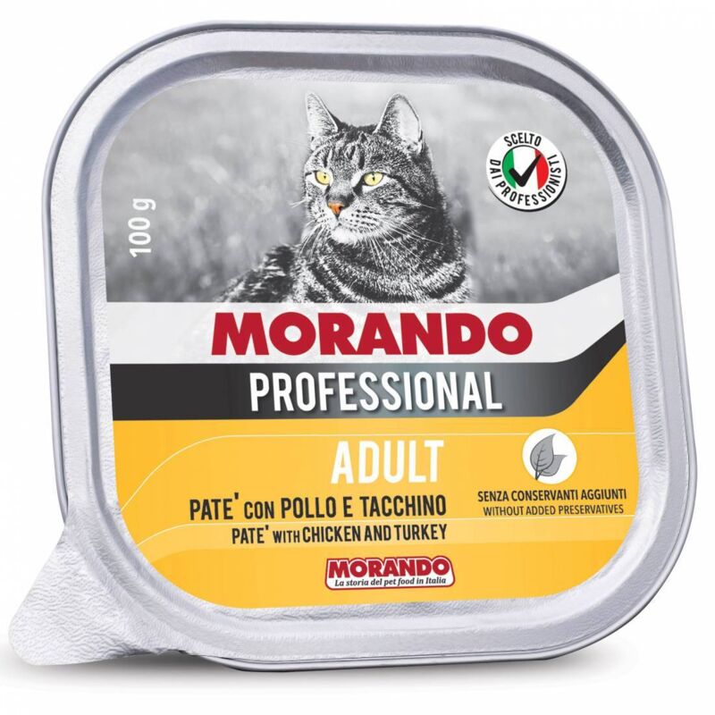 foto del prodotto 32 x cibo gatto morando vsc 100 g pate pollo tacchin