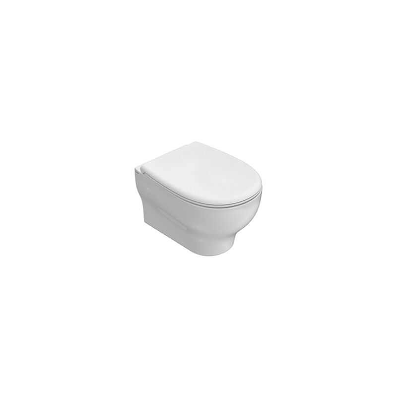 foto del prodotto water grace sospeso senza brida rimless cm. 52x36 bianco lucido