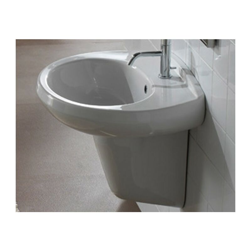 foto del prodotto colonna arianna sospesa in ceramica per lavabo bianca di ceramica