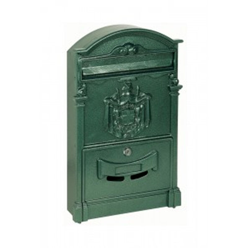 foto del prodotto cassetta postale serie rege verde 26,5x8,3x41cm alubox 29regieposteve