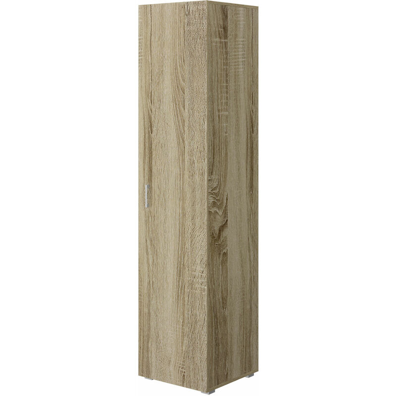 foto del prodotto armadio 1 anta 5 ripiani 45x45x195 cm rovere