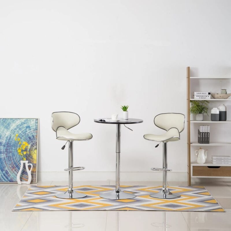 foto del prodotto 323647 vidaxl bar stools 2 pcs cream faux leather