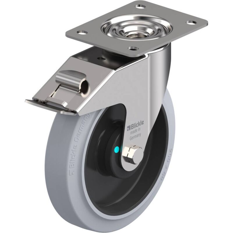 immagine 0 del prodotto 387605 ruote con supporto in acciaio inox e piastra da avvitare, anello in gomma elastica sfere stop fix blickle