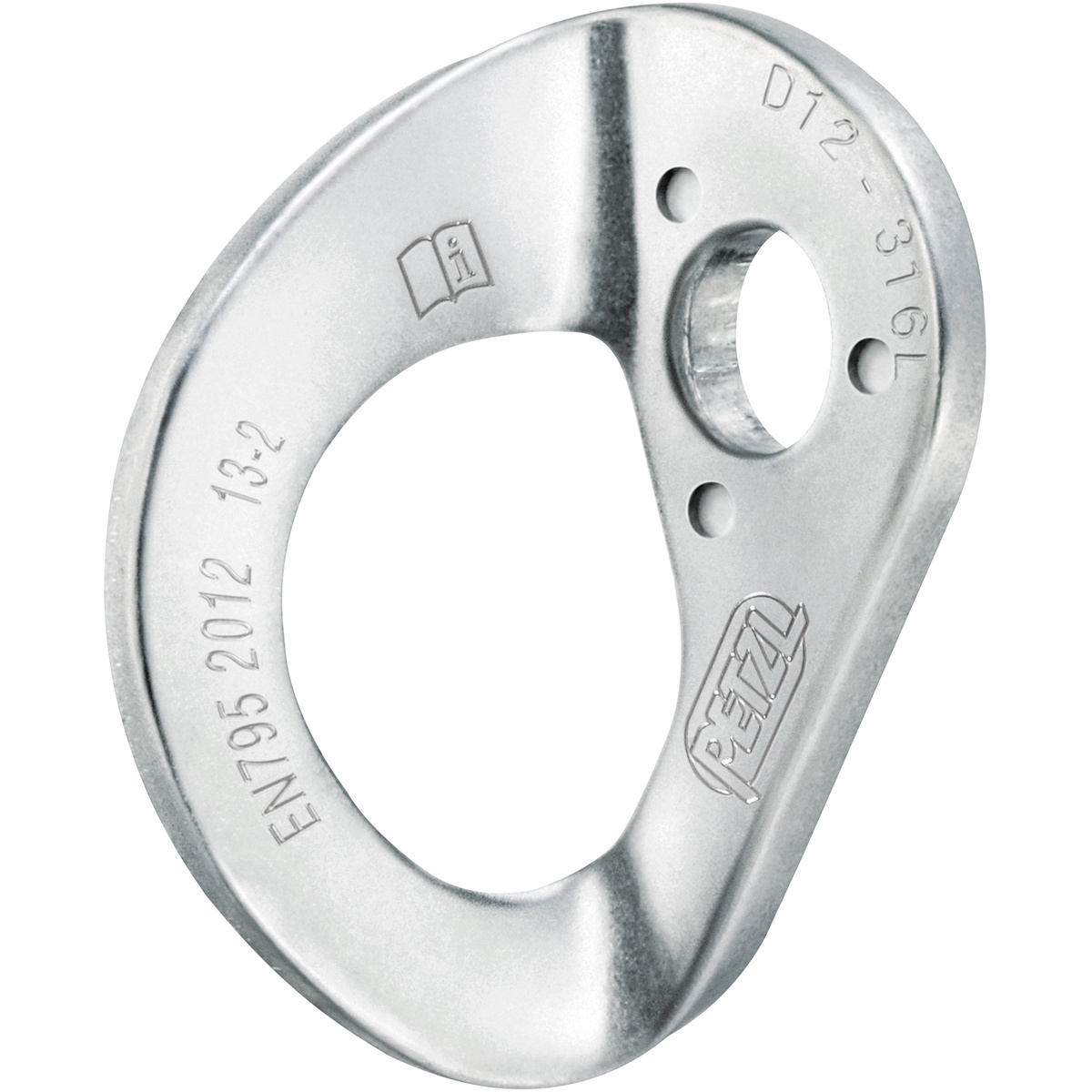 foto del prodotto petzl placchetta di ancoraggio coeur stainless confezione da 20 pezzi 