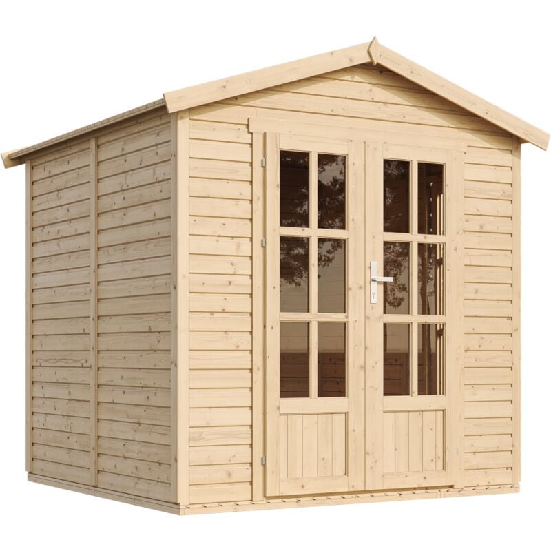 foto del prodotto timbela ufficio in legno da giardino, capanno in legno multifunzione w233xd222xh233cm, cabina da giardino, capanno giardino chiudibile, home