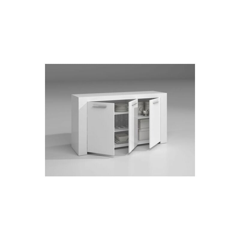 foto del prodotto kit credenza 3 ante ambit 144x42xh80 cm bianco