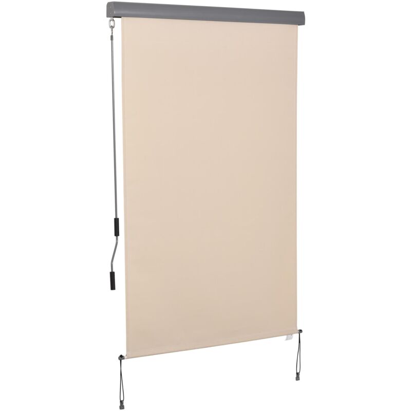foto del prodotto tenda da sole avvolgibile da soffitto 120x200 cm con manovella beige