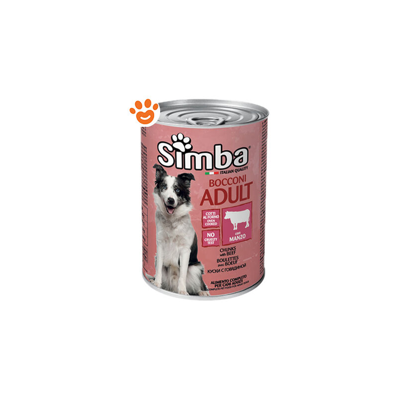 foto del prodotto simba dog adult manzo simba dog adult manzo lattina da 1230 gr monge