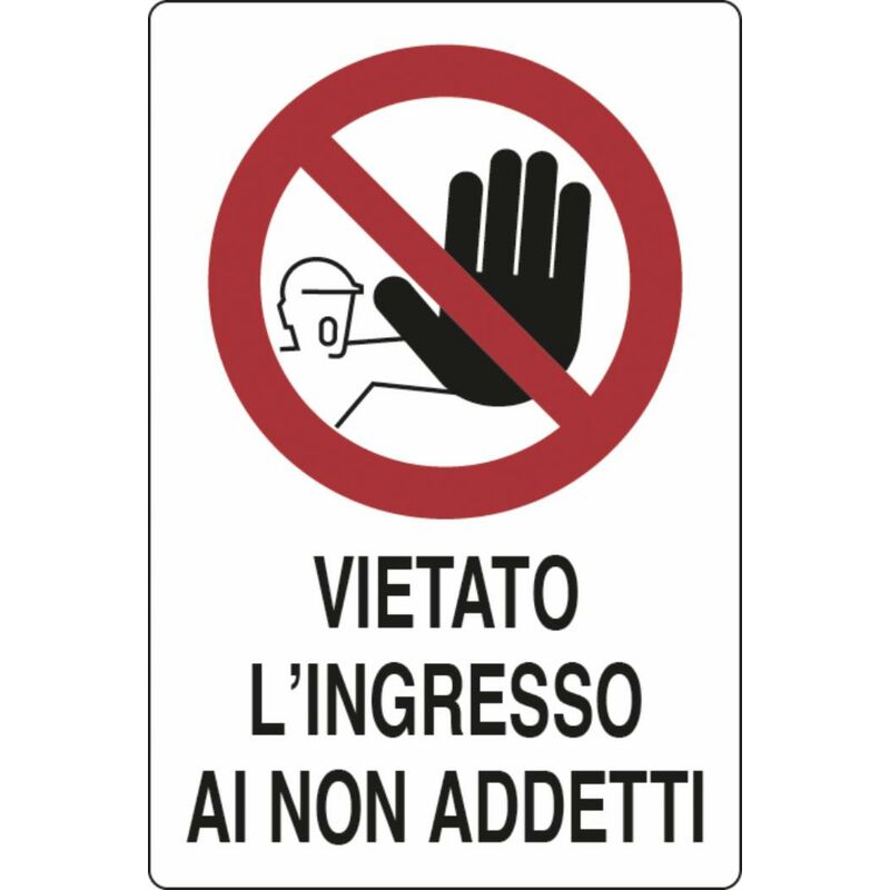 foto del prodotto cartello segnaletica divieto 30x20